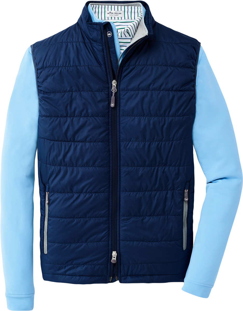 Peter Millar Hyperlight Quilted FullZip Golf Vests
